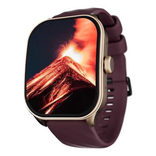 Fastrack 38086PP12 Limitless FS2 Pro Smartwatch 1.96" Super AMOLED Display BT Calling Wine Red Silicone Strap