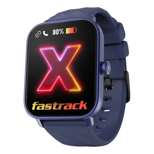 Fastrack 38100PP07K Limitless Glide X Smartwatch UltraVU HD Display Bluetooth Calling Blue Silicone Strap