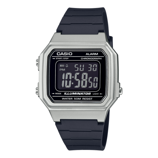 Casio I114 Youth Unisex Digital Quartz Watch with Black Resin Strap