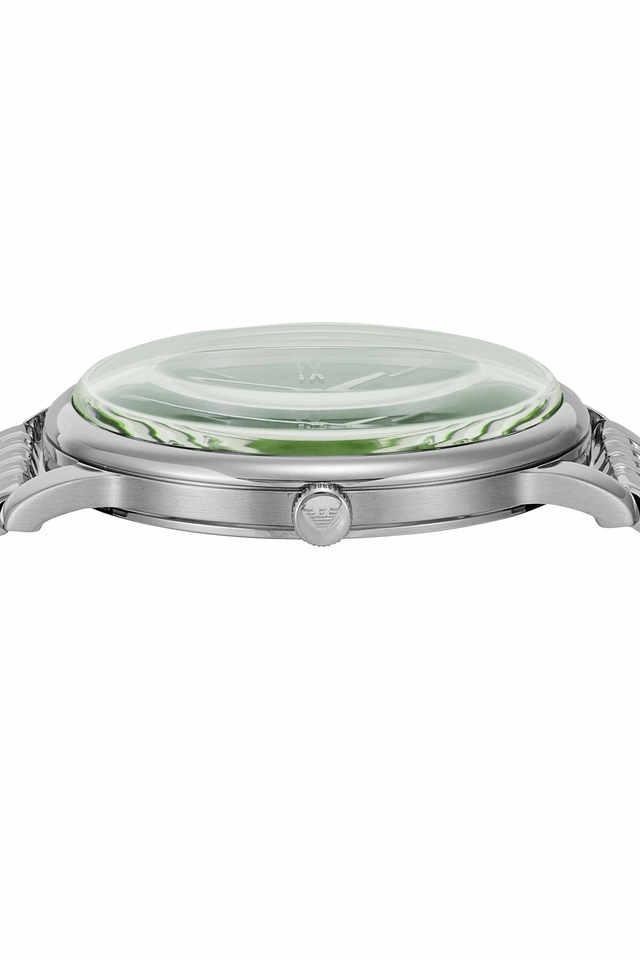 Emporio Armani AR11644I Minimalist Men's Green Dial Silver Stainless Steel Analog Watch