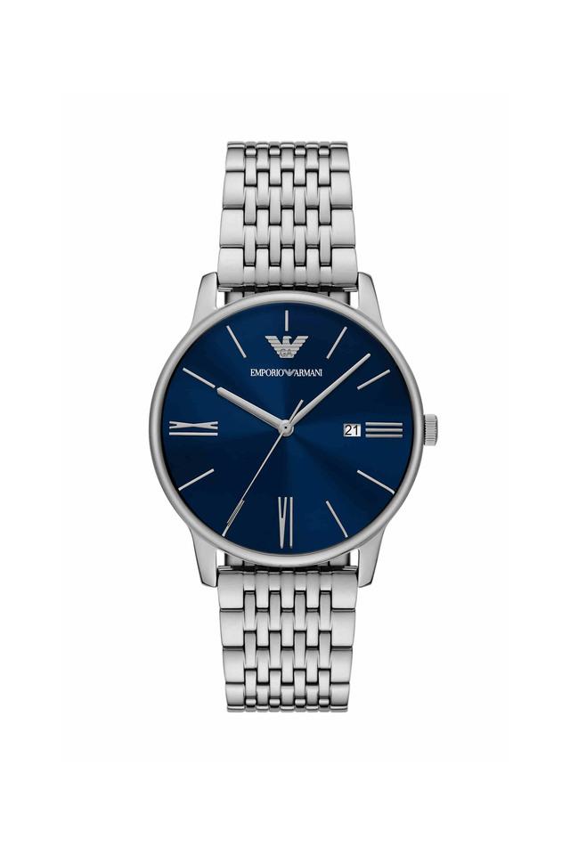 Emporio Armani AR11674I Minimalist Men's Blue Dial Stainless Steel Analog Watch