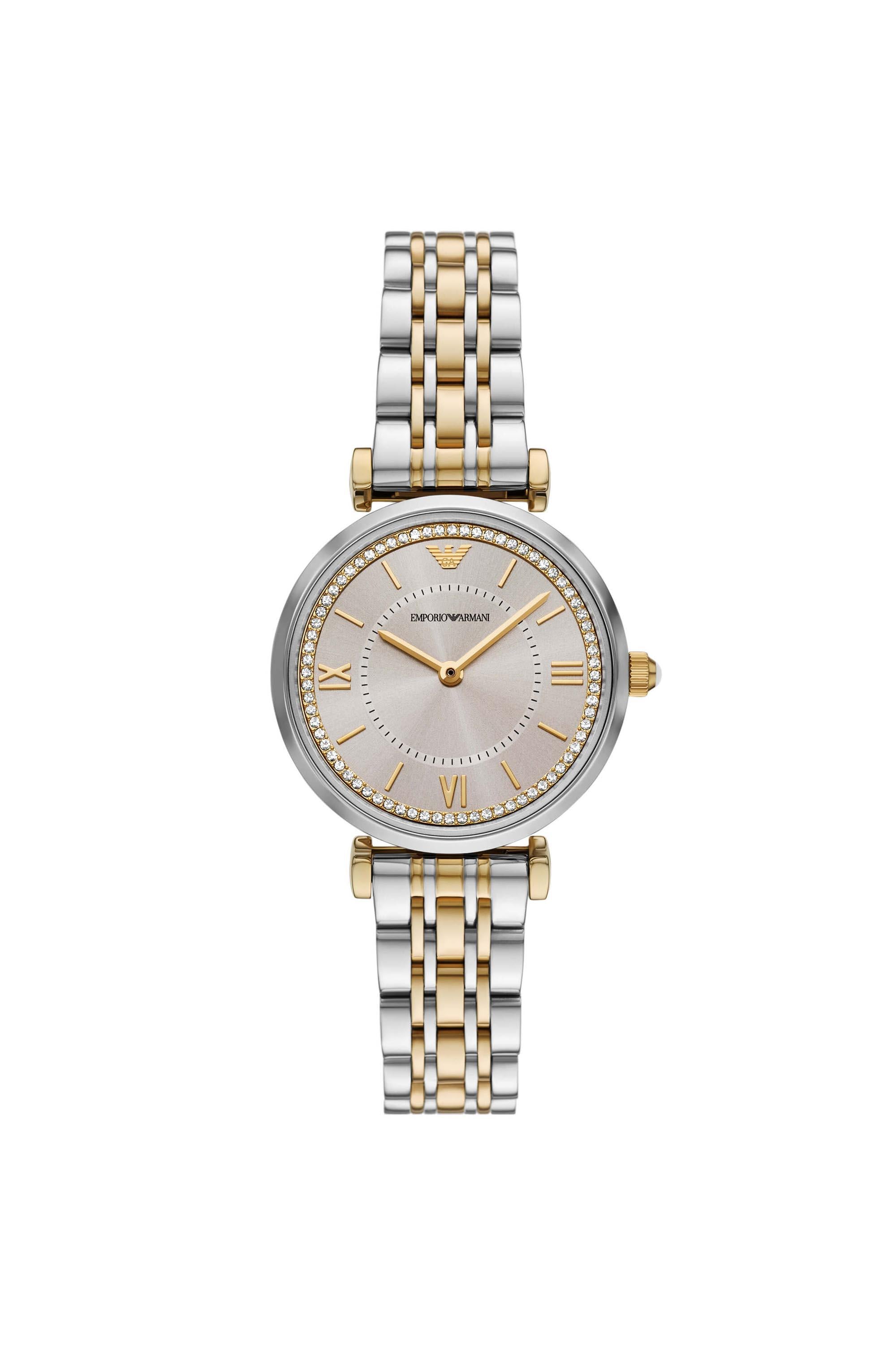 Emporio Armani AR11702I Gianni Women's Champagne Dial Two-Tone Stainless Steel Analog Watch
