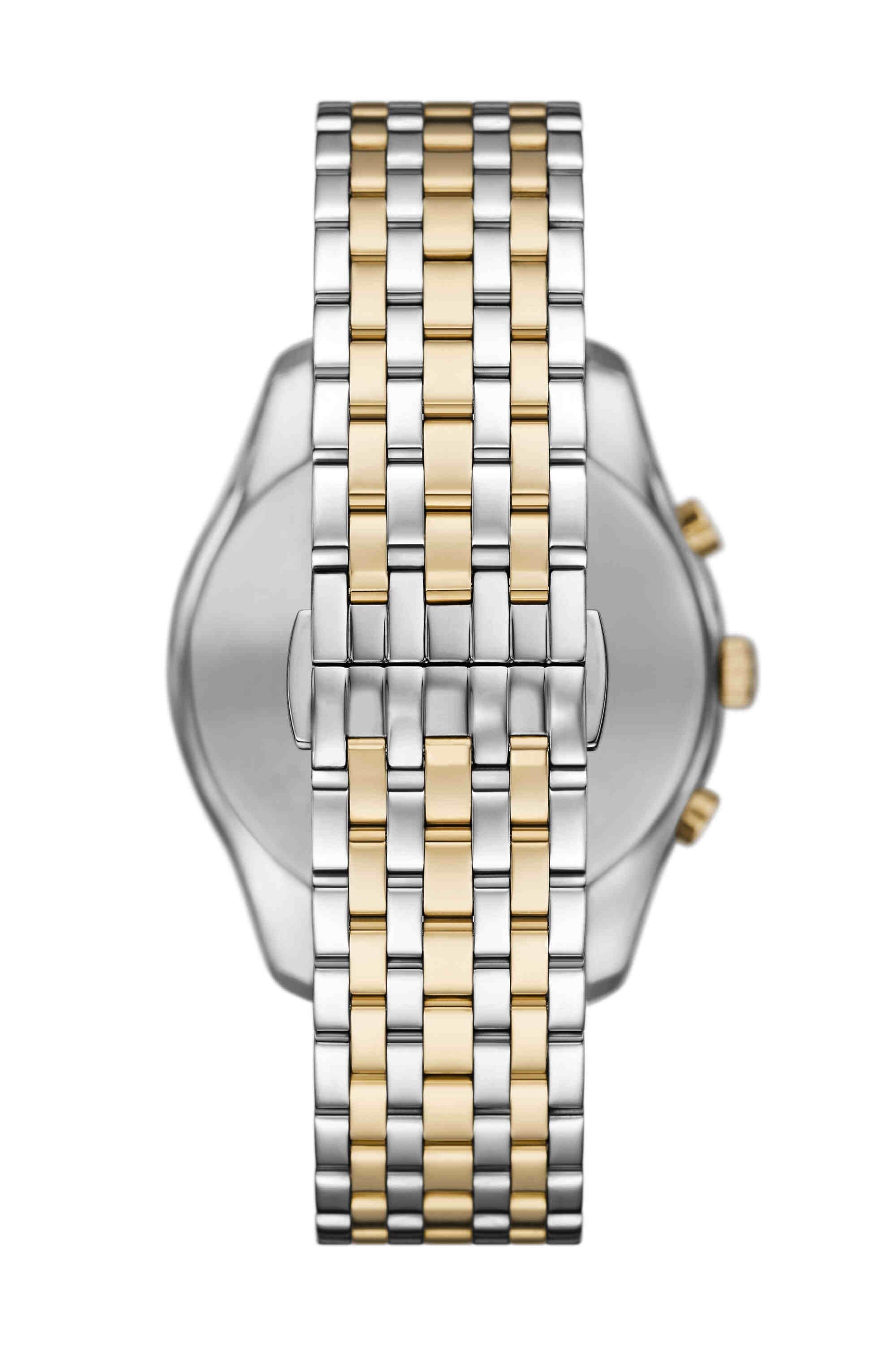 Emporio Armani AR11713I Dario Men's Black Dial Two-Tone Chronograph Stainless Steel Watch