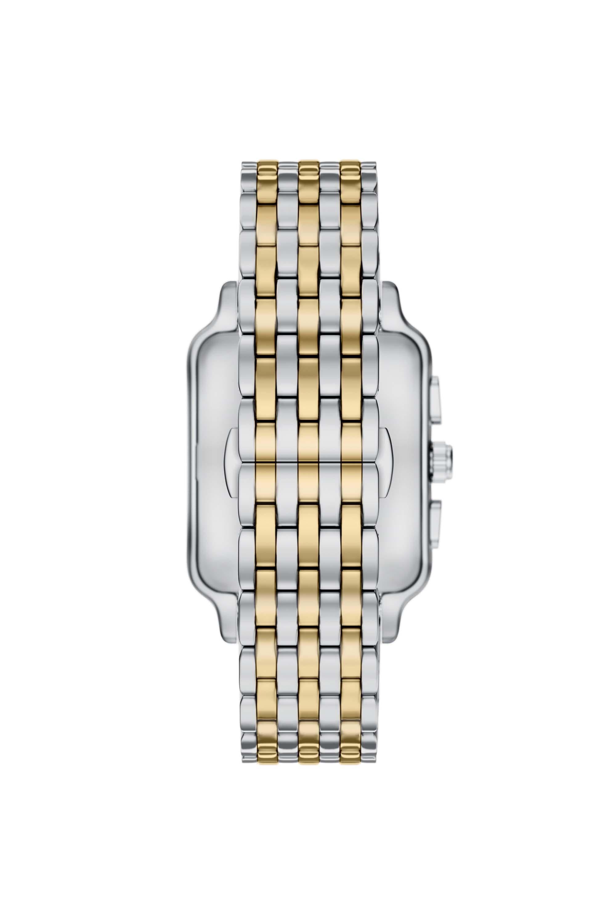 Emporio Armani AR11752I Diego Men's Silver Dial Two-Tone Rectangular Chronograph Stainless Steel Watch