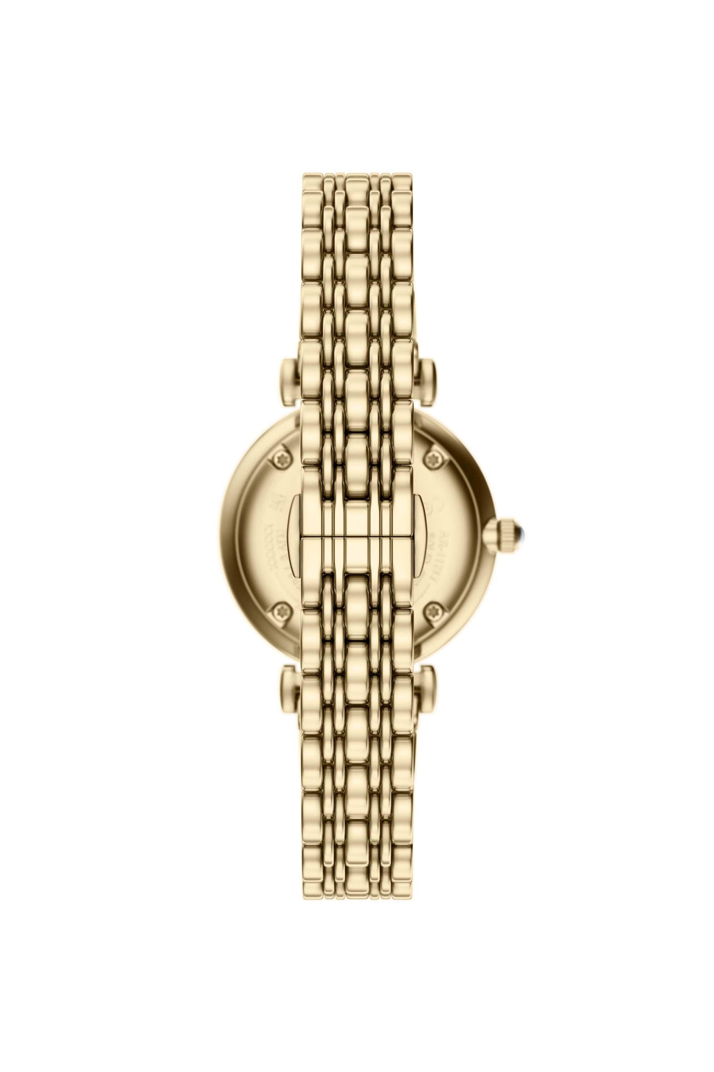 Emporio Armani AR11766I Gianni T-Bar Women's Gold Dial Crystal Gold Stainless Steel Watch