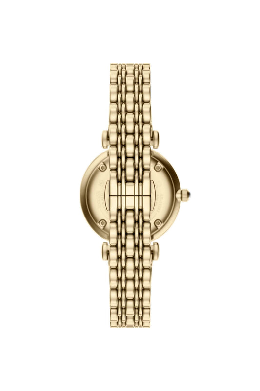 Emporio Armani AR11766I Gianni T-Bar Women's Gold Dial Crystal Gold Stainless Steel Watch
