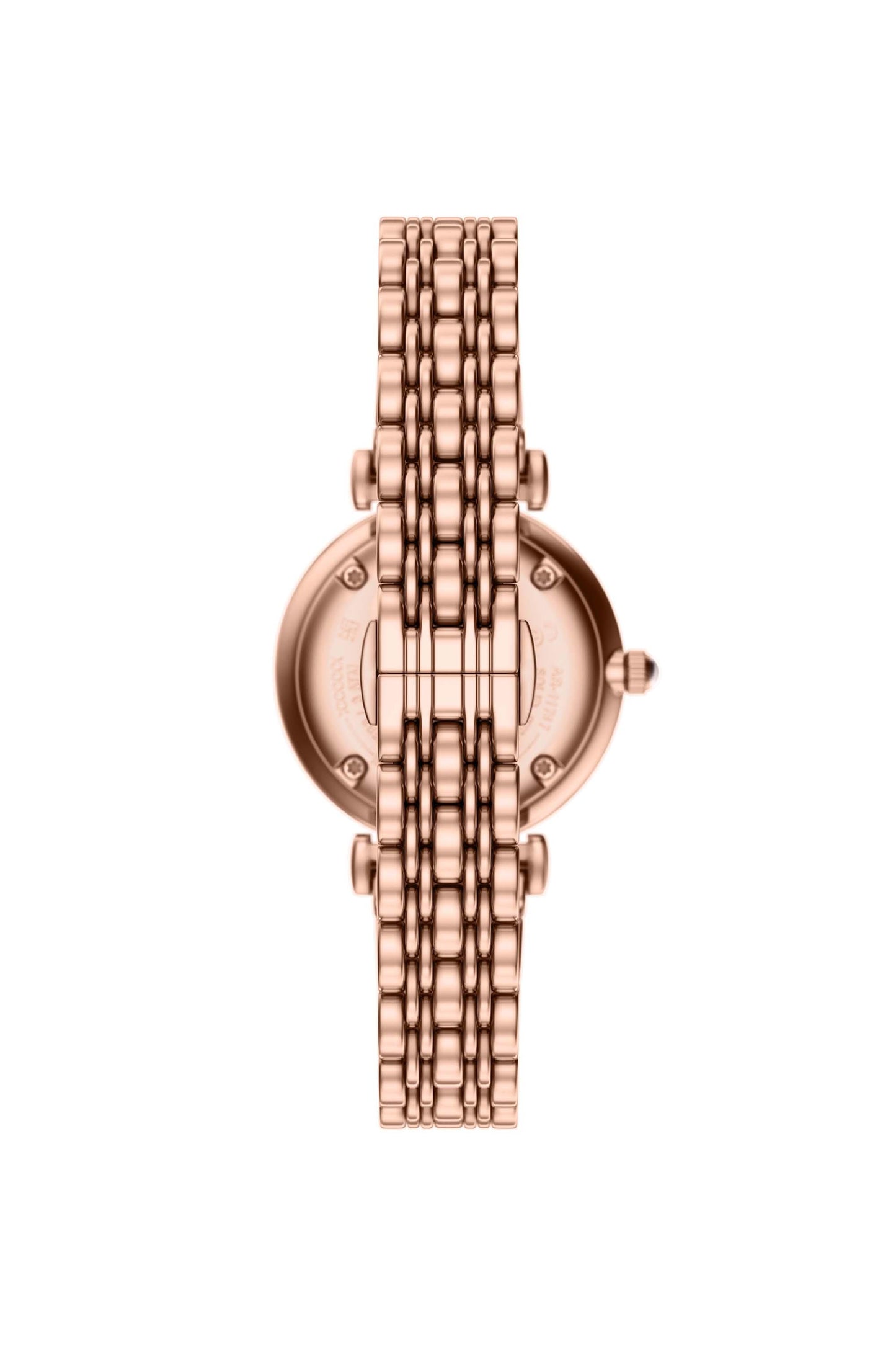 Emporio Armani AR11767I Gianni T-Bar Women's Rose Gold Dial Crystal Stainless Steel Watch