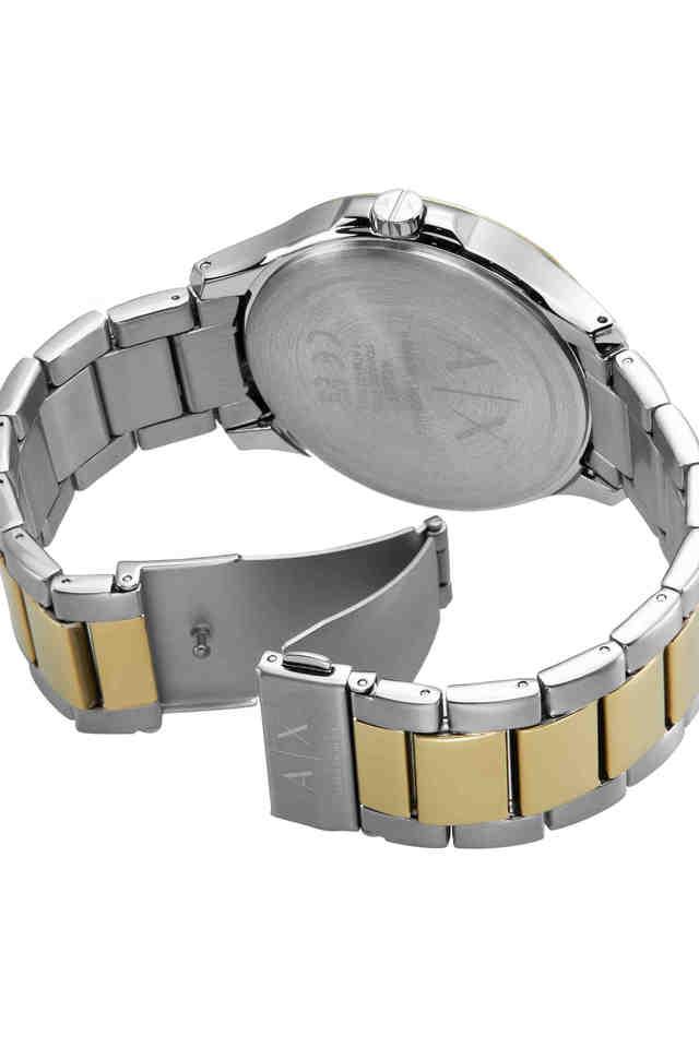 Armani Exchange AX2453I Men's Quartz Analog Watch Black Dial Two-Tone Stainless Steel Bracelet