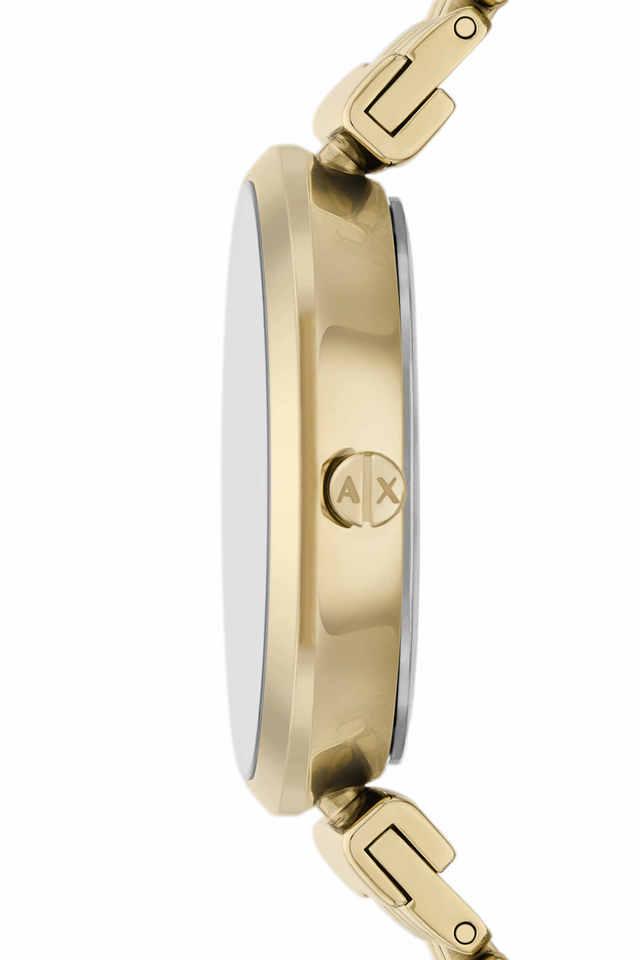 Armani Exchange AX5916I Women's Quartz Analog Watch Brown Sunray Dial Gold-Tone Stainless Steel Bracelet