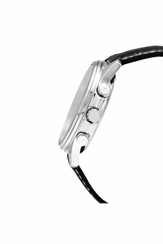 Casio A838 Enticer Quartz Analog Men’s Watch with Black Dial, Black Leather Strap, Multi-Function Sub-Dials