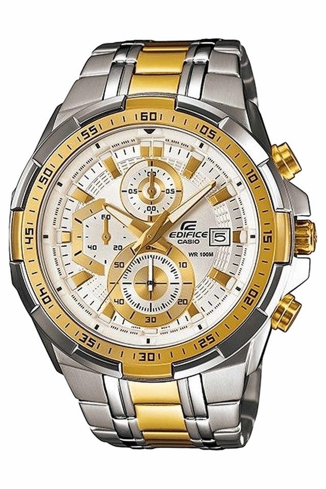 Casio EX189 women’s analog watch front view white dial