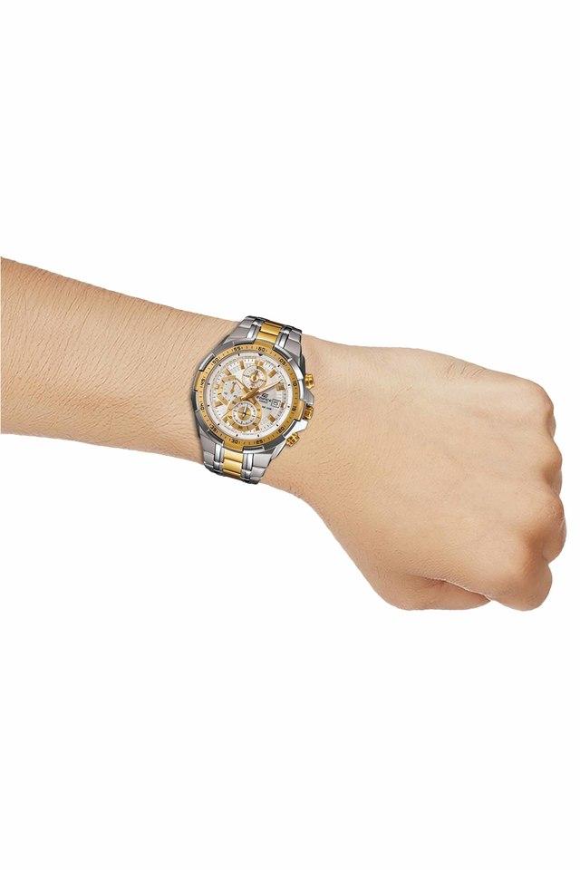 Casio EX189 Enticer Women’s Analog Watch Silver Band White Dial