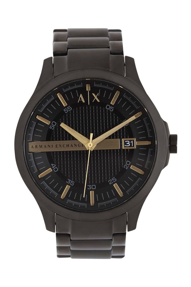 Armani Exchange AX2413I Men's Quartz Analog Watch Black Sunray Dial Black Stainless Steel Bracelet