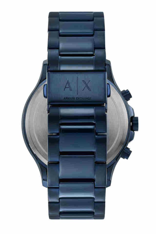 Armani Exchange AX2430I Men's Quartz Chronograph Watch Blue CD Texture Dial Blue Stainless Steel Bracelet