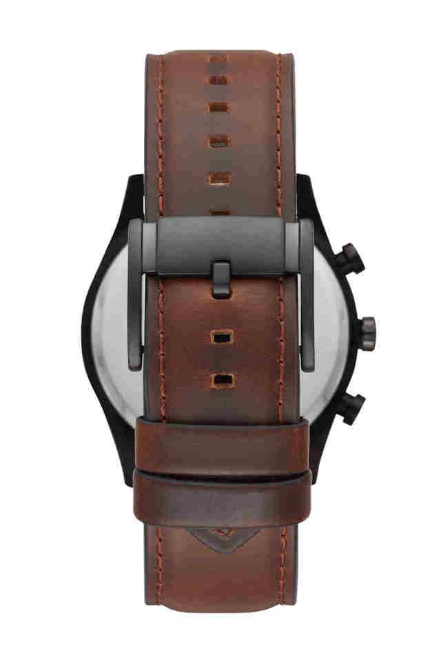 Fossil BQ2457I Men's Quartz Multifunction Watch Black Dial Brown Leather Strap