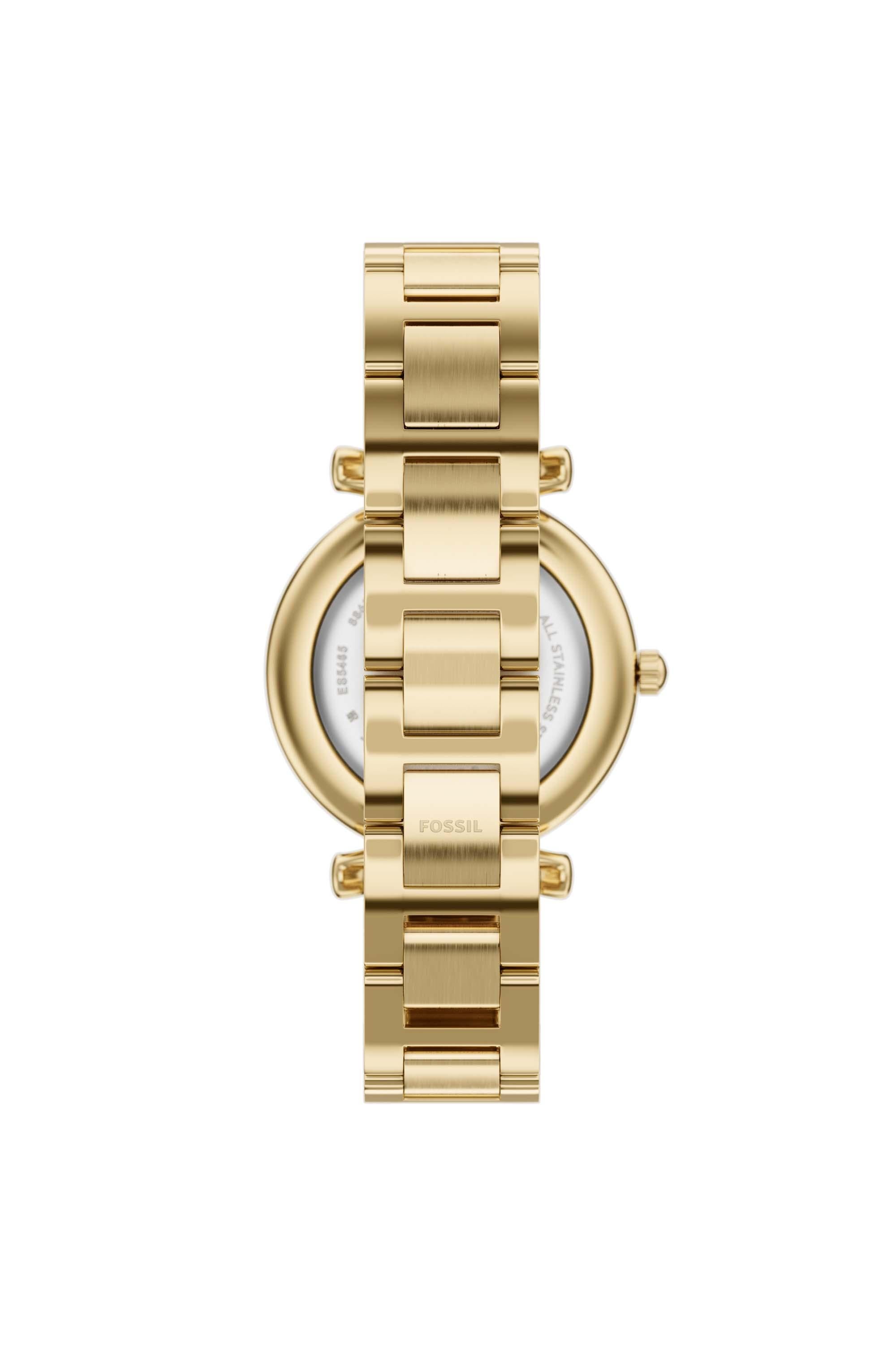 Fossil ES5465I Women's Quartz Analog Watch Gold Dial Gold Stainless Steel Strap