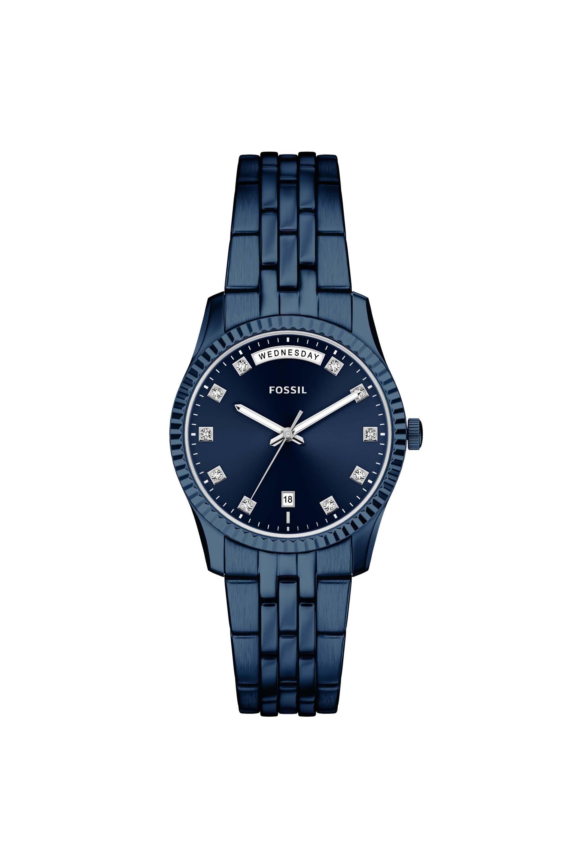 Fossil ES5460I Women's Quartz Day-Date Watch Rose Gold Dial Rose Gold Stainless Steel Strap
