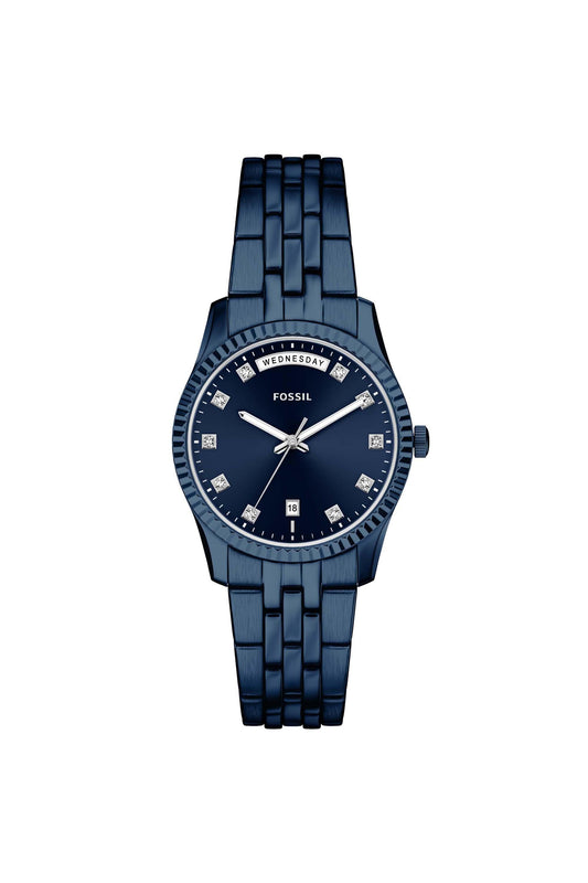 Fossil ES5460I Women's Quartz Day-Date Watch Rose Gold Dial Rose Gold Stainless Steel Strap