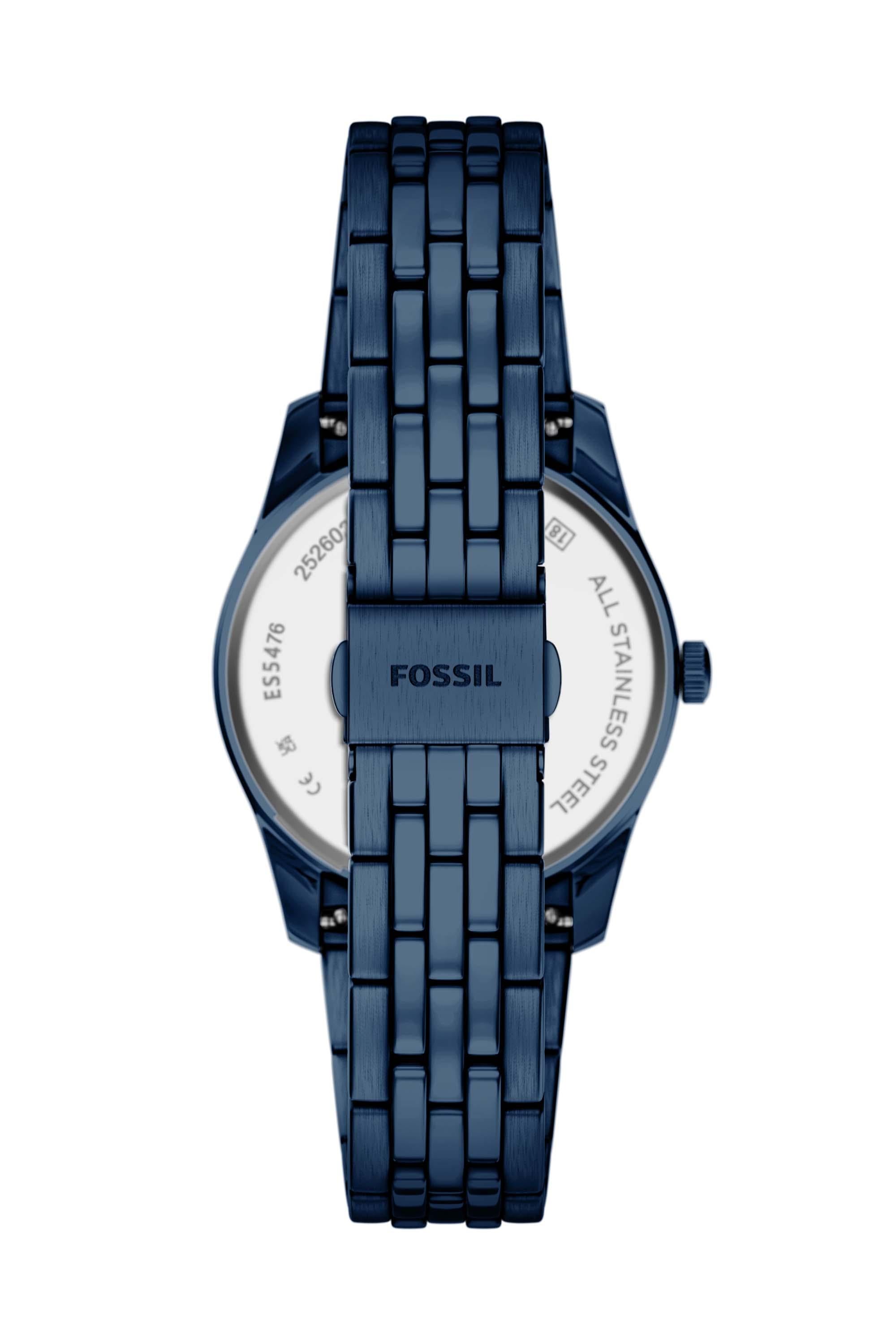 Fossil ES5460I Women's Quartz Day-Date Watch Rose Gold Dial Rose Gold Stainless Steel Strap