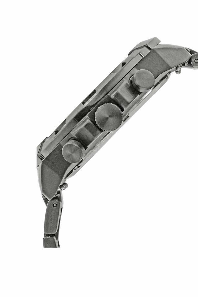 Fossil FS5852I Men's Quartz Chronograph Watch Black Dial Smoke Stainless Steel Strap