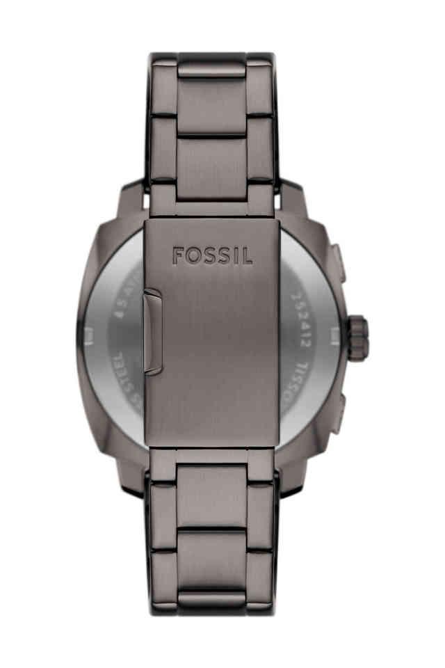 Fossil FS6098I Men's Quartz Chronograph Watch Black Dial Gunmetal Stainless Steel Strap