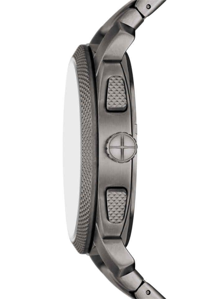 Fossil FS6098I Men's Quartz Chronograph Watch Black Dial Gunmetal Stainless Steel Strap