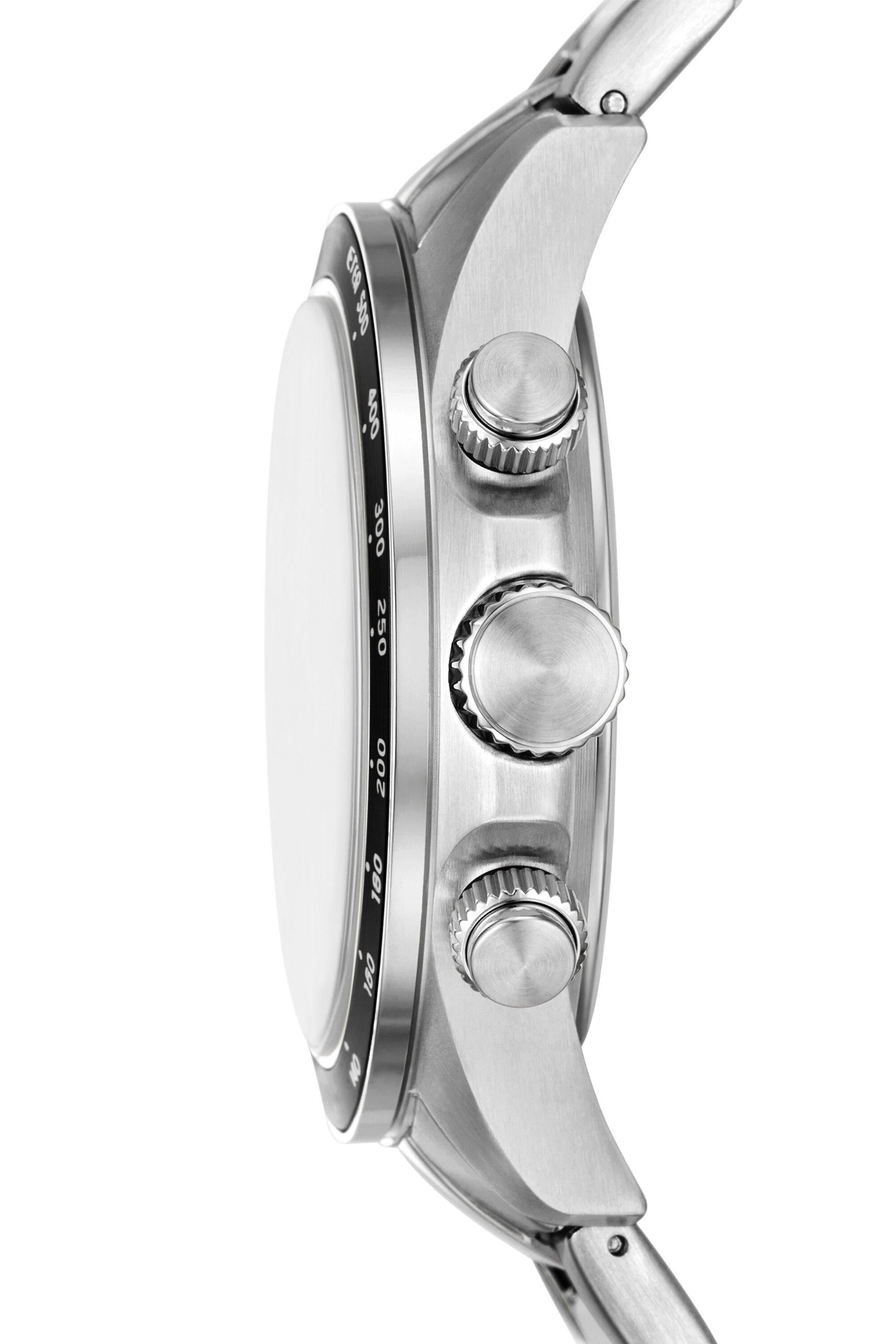 Fossil FS6124I Men's Quartz Multifunction Watch Silver Dial Silver Stainless Steel Strap