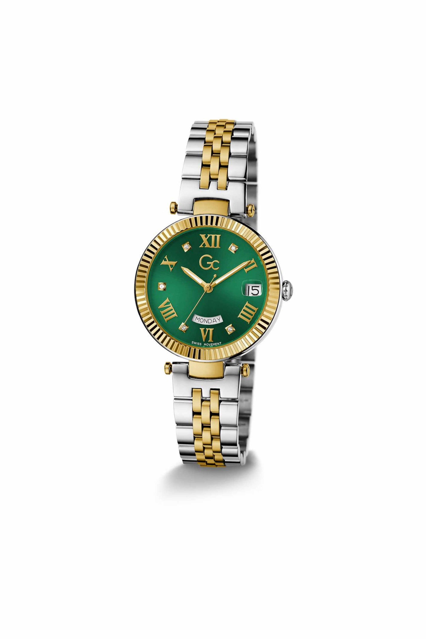 Gc Z01019L9MF Flair Mid Size Women's Swiss Made Green Analog Watch