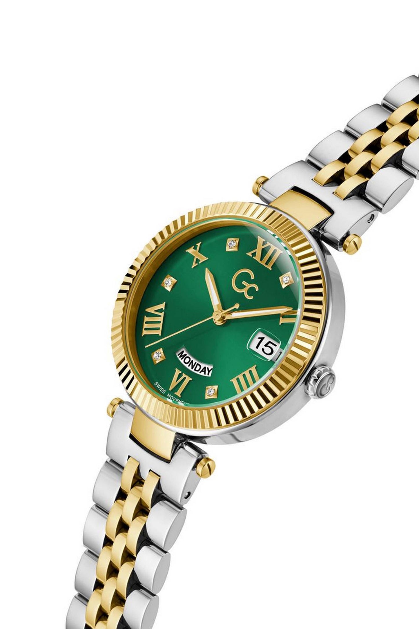 Gc Z01019L9MF Flair Mid Size Women's Swiss Made Green Analog Watch