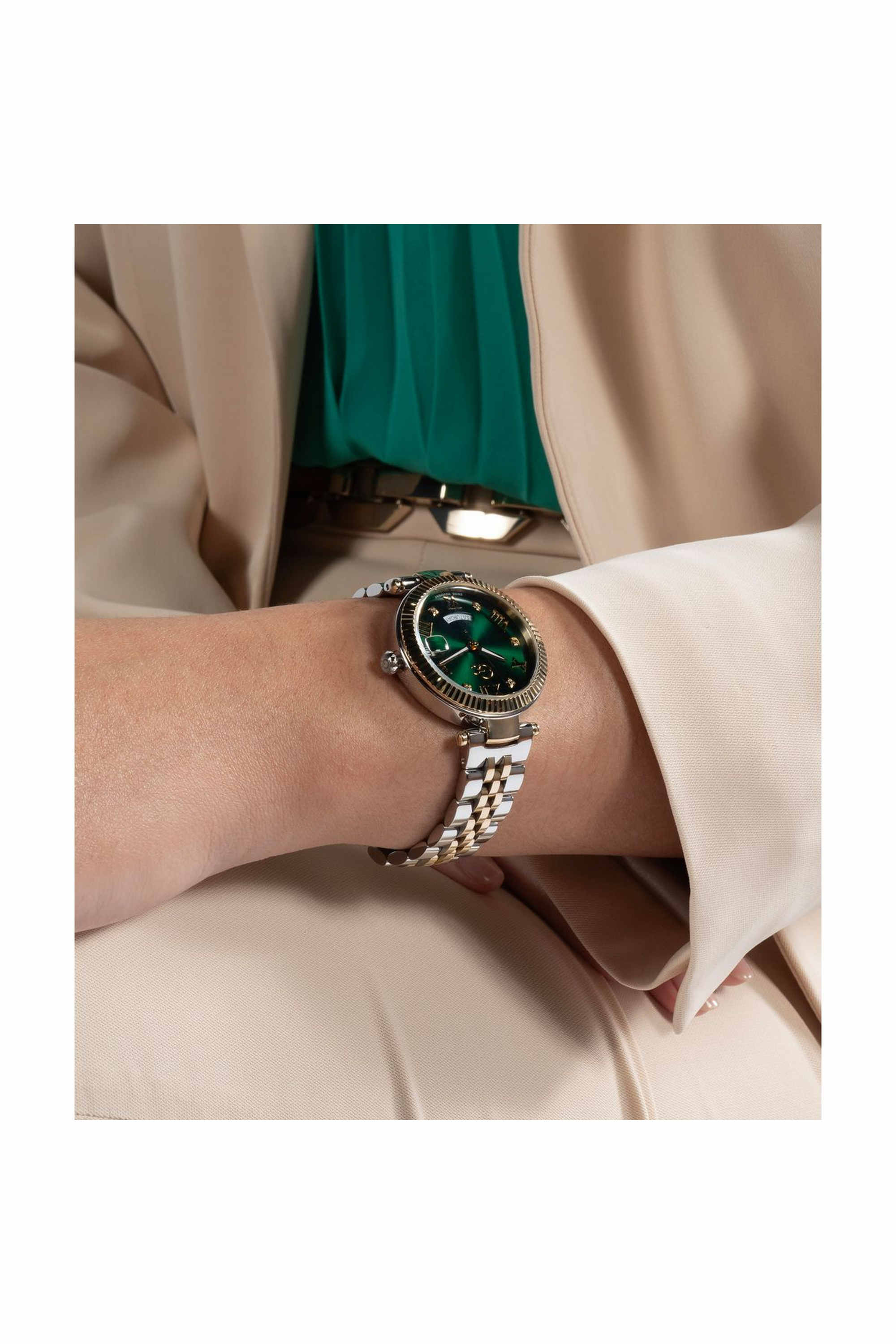 Gc Z01019L9MF Flair Mid Size Women's Swiss Made Green Analog Watch