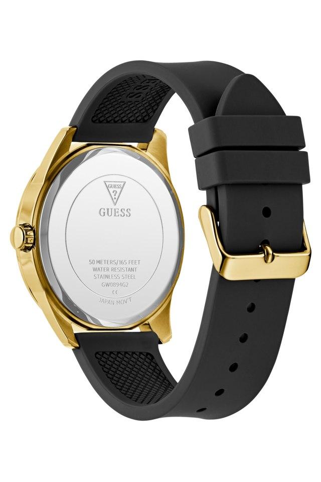 Guess GW0894G2 Men's Quartz Analog Watch Black Dial Black Silicone Strap