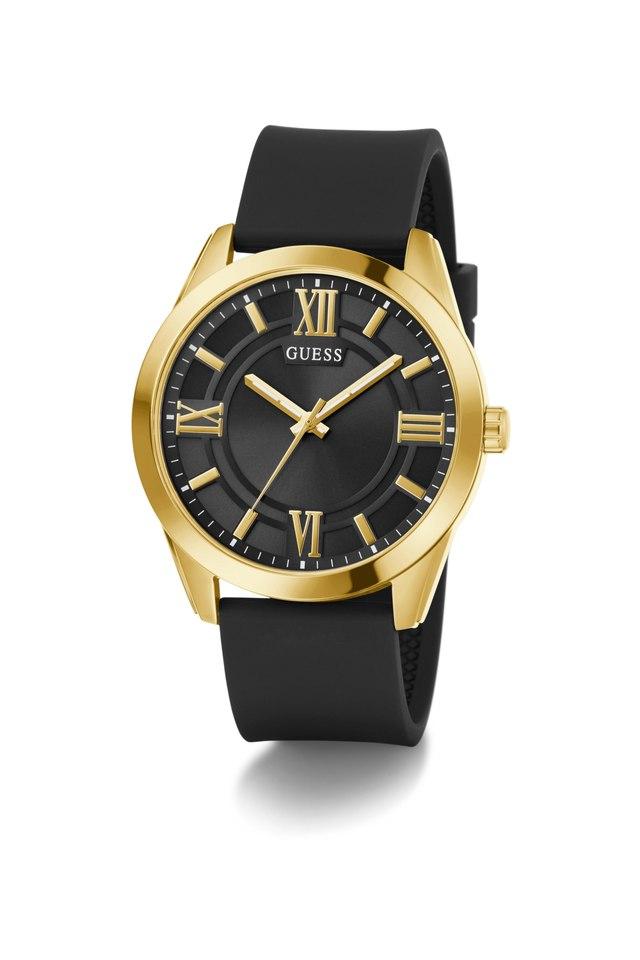 Guess GW0894G2 Men's Quartz Analog Watch Black Dial Black Silicone Strap