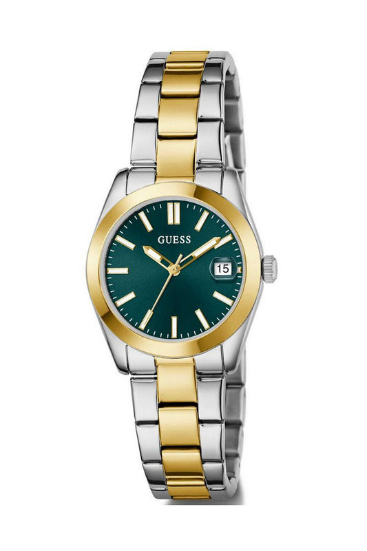 Guess GW0934L3 Women's Quartz Analog Watch Green Dial Two-Tone Stainless Steel Strap