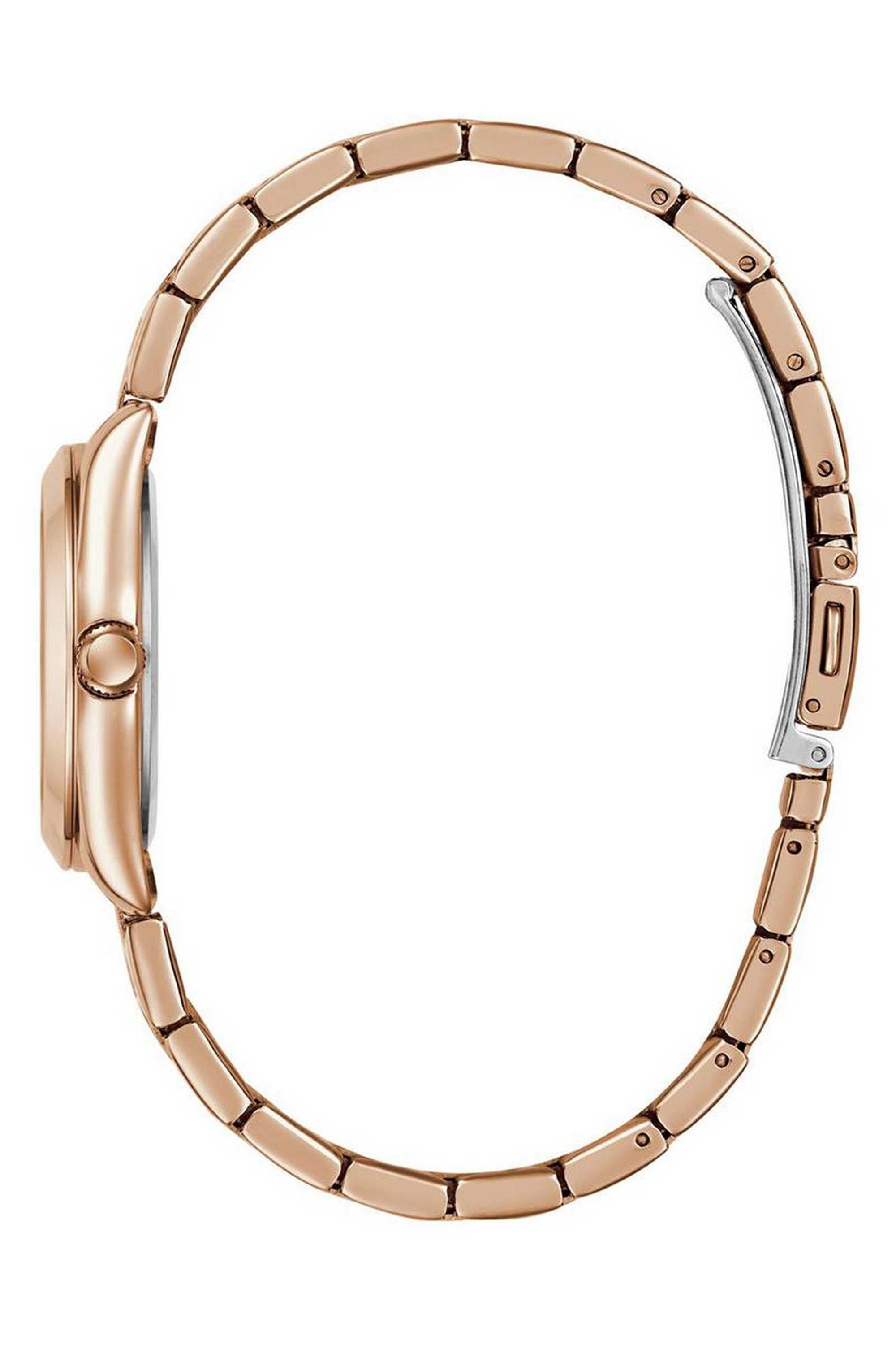 GUESS GW0934L4 Women's Quartz Analog Watch White Dial Rose Gold Stainless Steel Strap