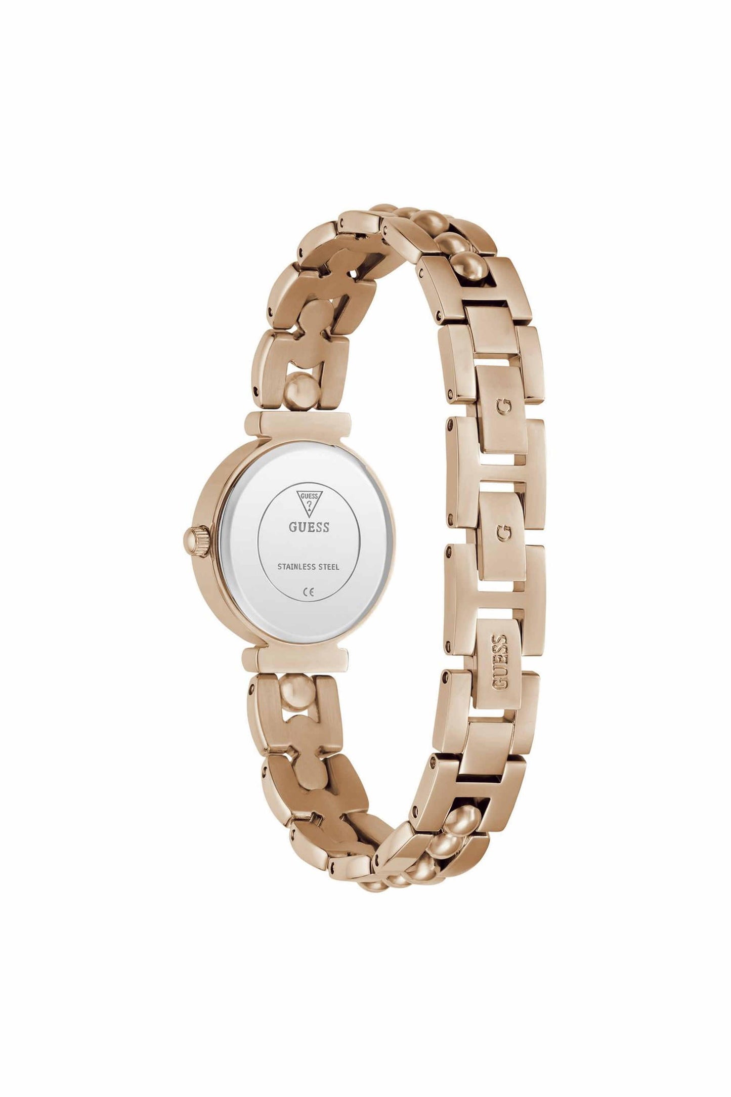 GUESS GW0994L4 Leena Women's Quartz Analog Watch Rose Gold Sunray Dial Rose Gold-Tone Stainless Steel Bracelet