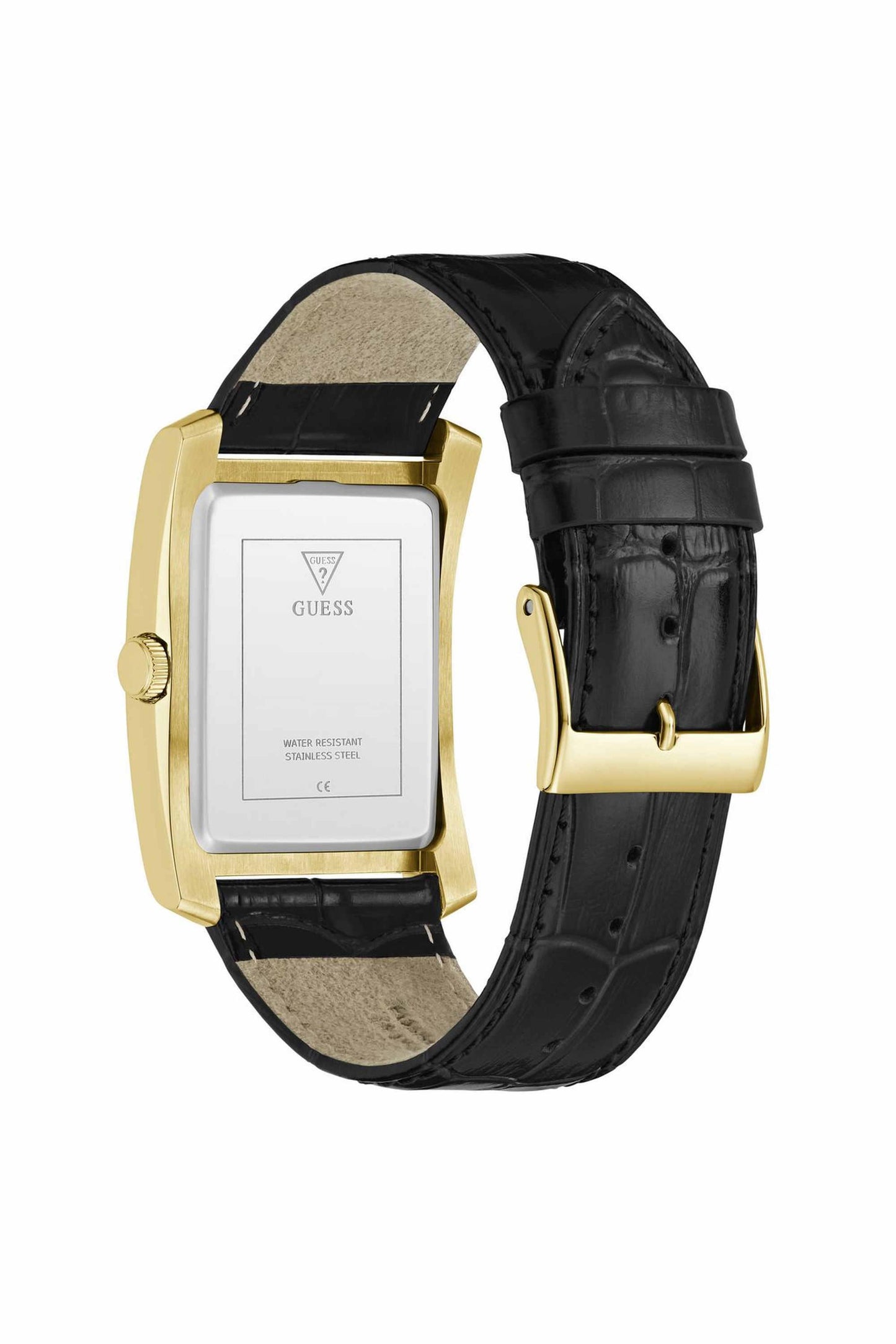 GUESS GW1003G3 Clyde Men's Quartz Analog Watch Emerald Green Dial Black Leather Strap