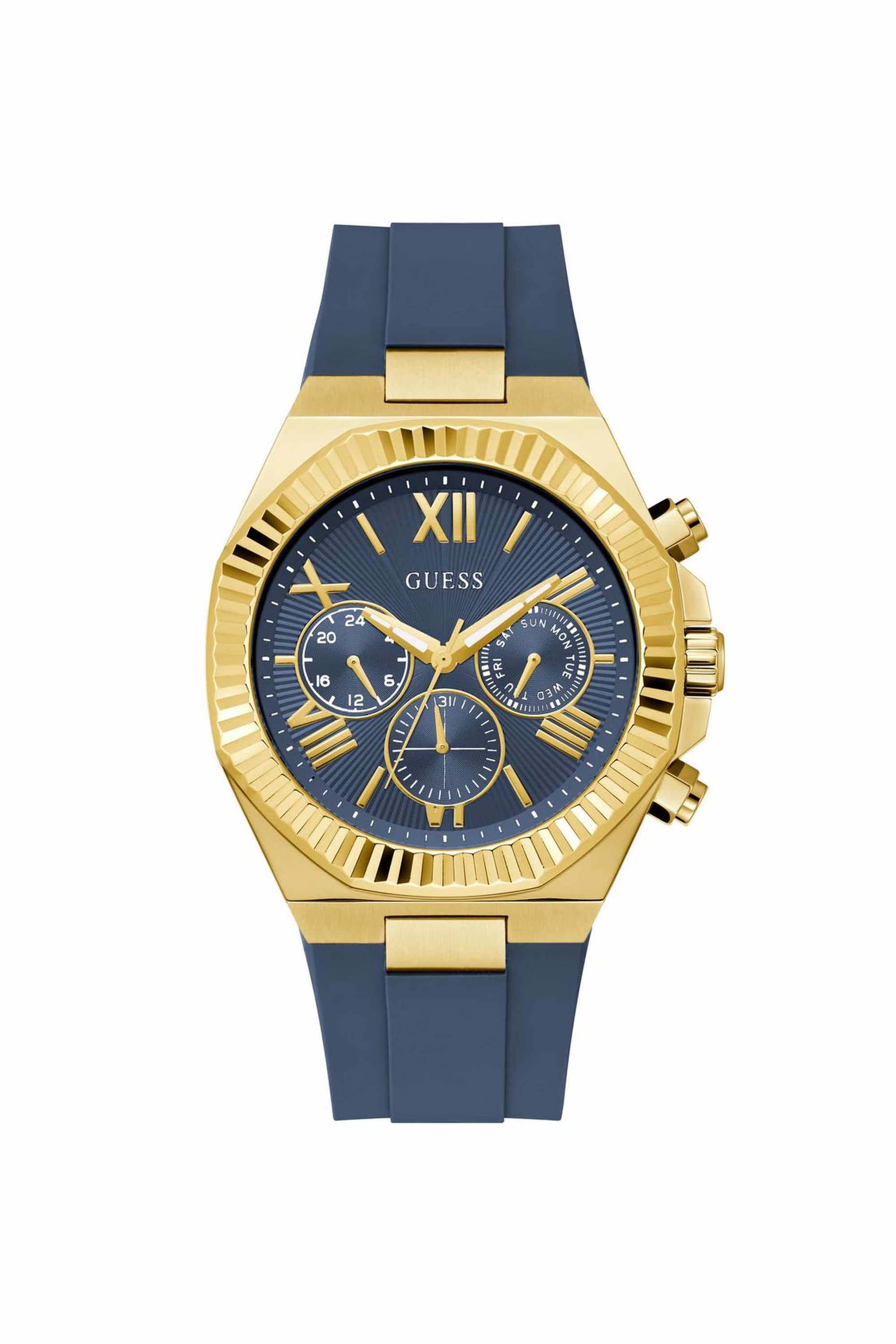 Guess GW1011G2 Men's Blue Multifunction Quartz Watch Blue Silicone Strap