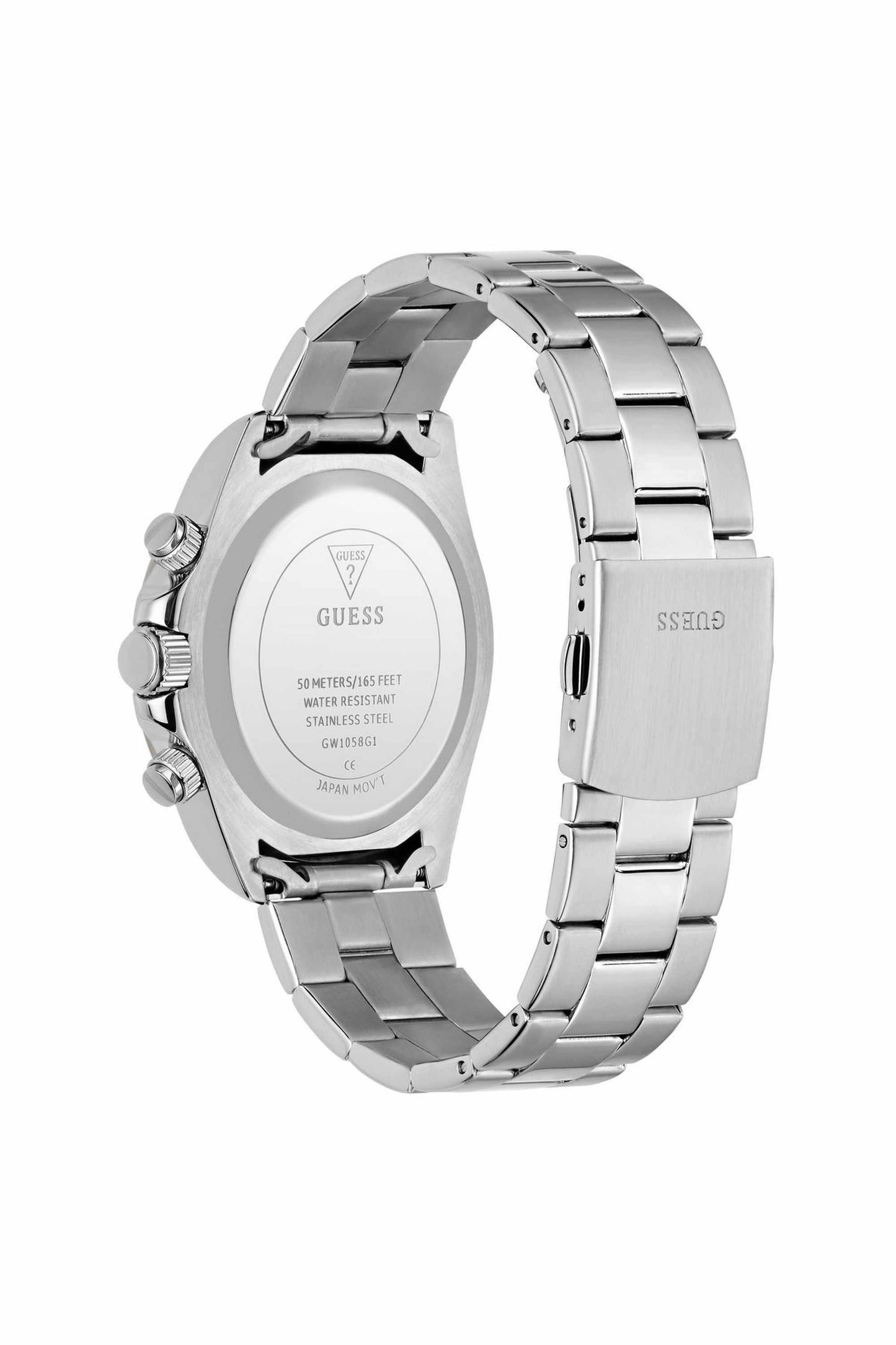 Guess GW1058G1 Men's Quartz Chronograph Watch Blue Dial Silver Stainless Steel Strap