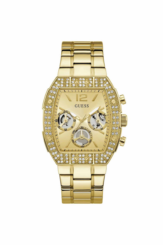 GUESS GW1068G2 Phoenix Quantum Men's Quartz Multifunction Watch Gold Dial Gold Stainless Steel Bracelet