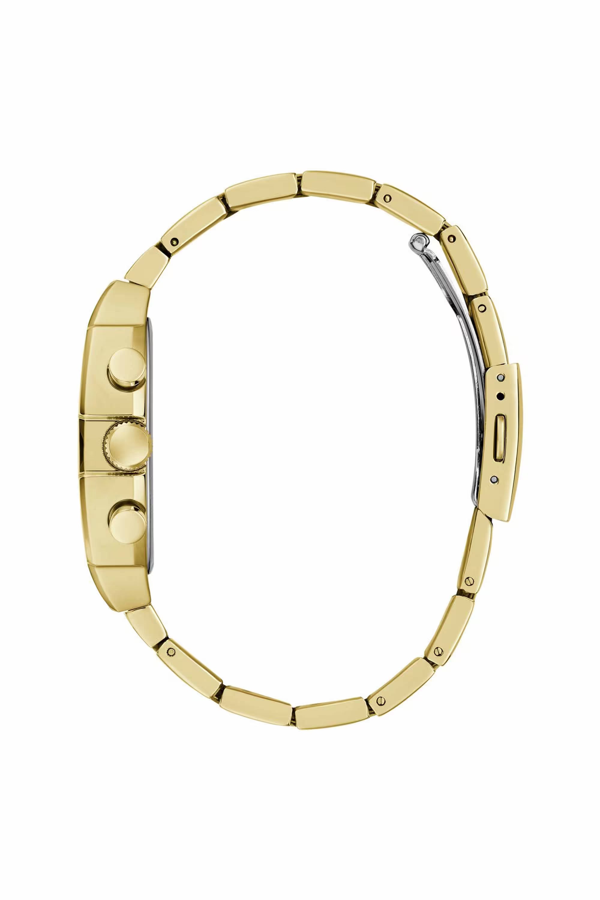 GUESS GW1068G2 Phoenix Quantum Men's Quartz Multifunction Watch Gold Dial Gold Stainless Steel Bracelet