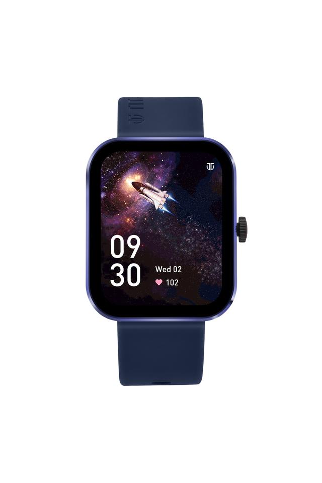 Titan Wearables Talk S Smartwatch – Blue Silicone, Bluetooth Calling & Fitness Tracking (90165AP02)
