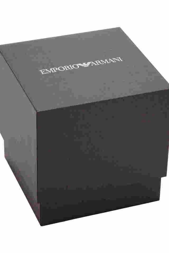 Emporio Armani AR2434I Renato Men's Black Dial Silver Stainless Steel Chronograph Watch