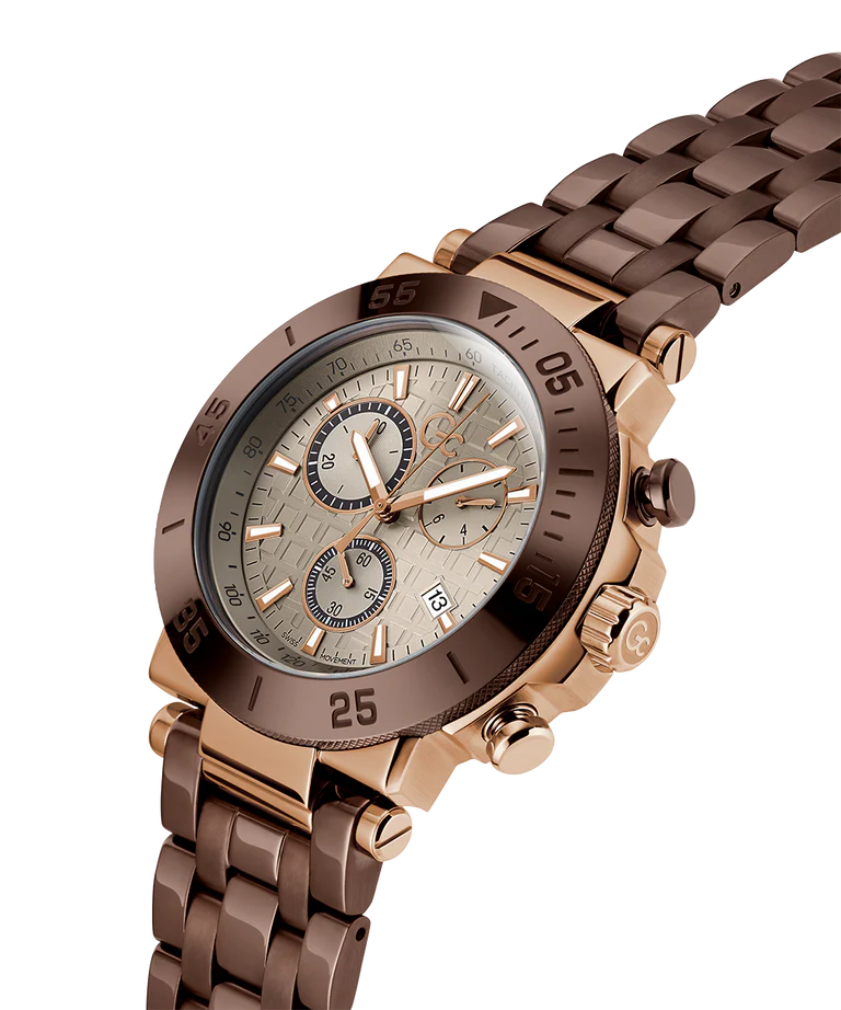 GC Y70010G1 One Sport Men's Swiss Made Beige Chronograph Watch