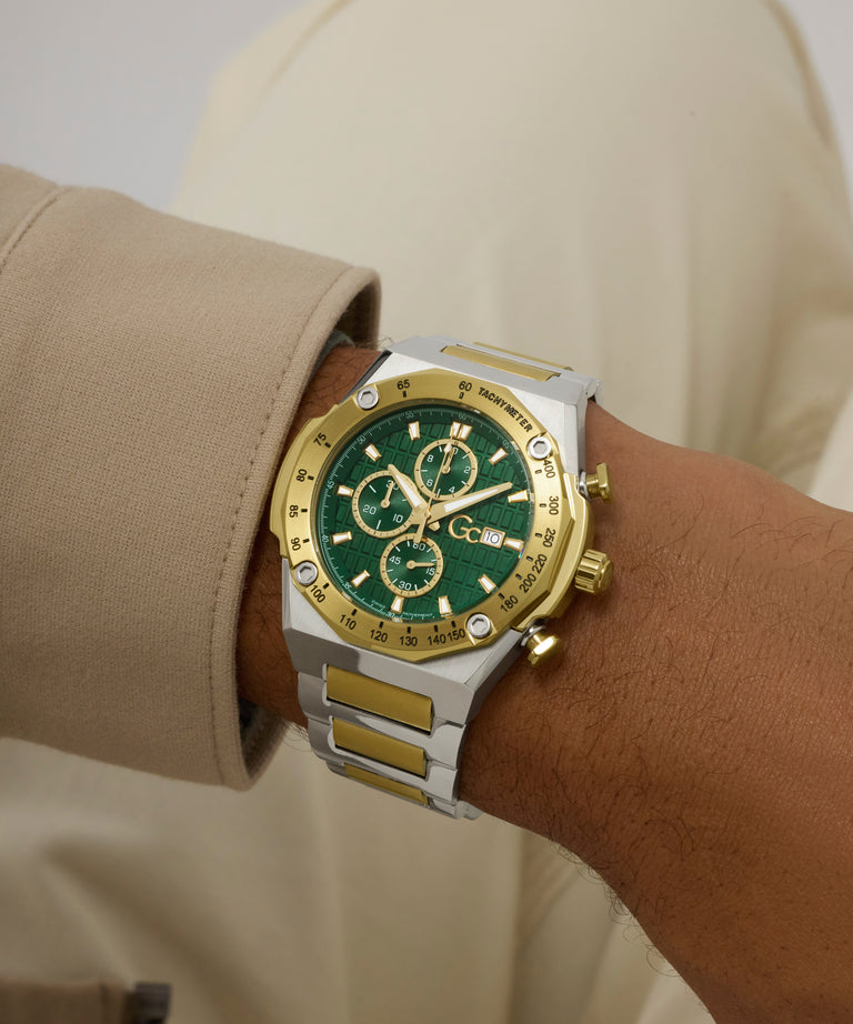 GC Z68006G9 IdolSport Chrono Men's Swiss Made Green Chronograph Watch