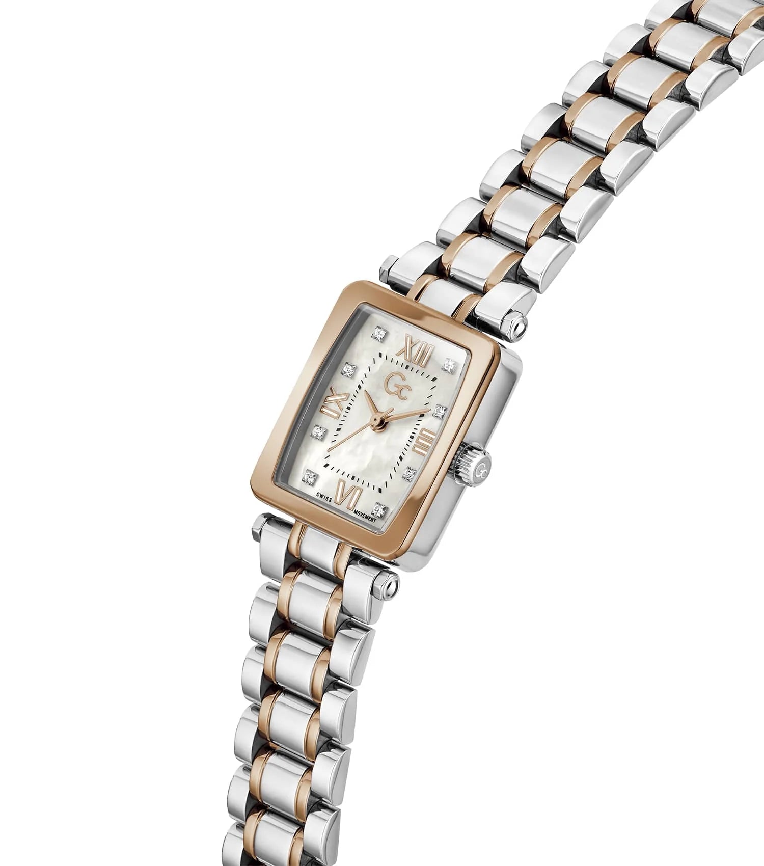 Gc Z71001L1 Plaza Mini Women's Swiss Made Mother of Pearl Analog Watch
