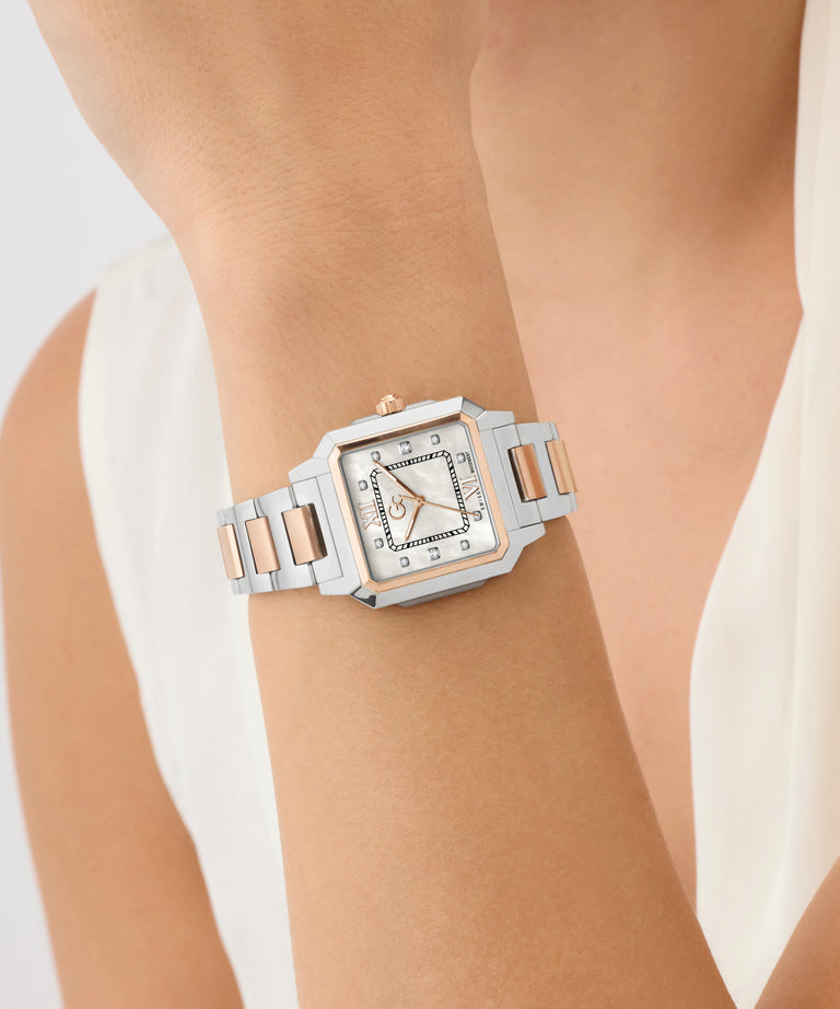 GC Z72001L1 SquareCut Lady Mid Size Women's Swiss Made Mother of Pearl Analog Watch