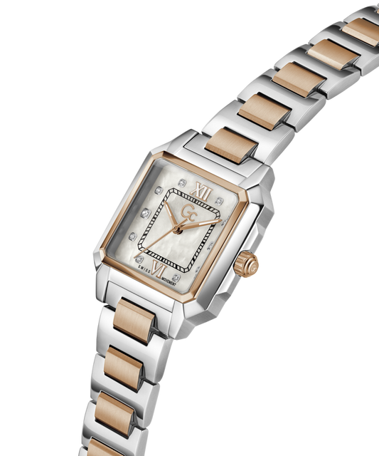GC Z72001L1 SquareCut Lady Mid Size Women's Swiss Made Mother of Pearl Analog Watch