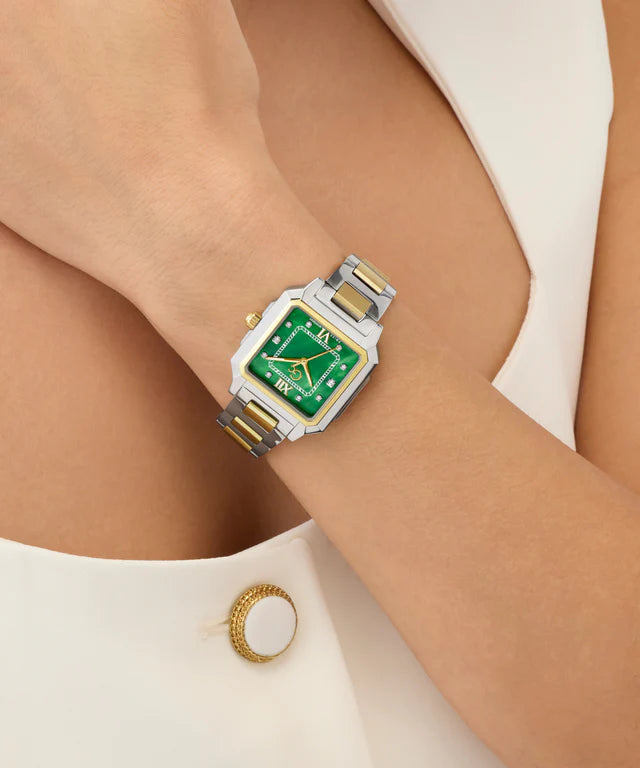 Gc Z72002L9 SquareCut Lady Mid Size Women's Swiss Made Green Analog Watch