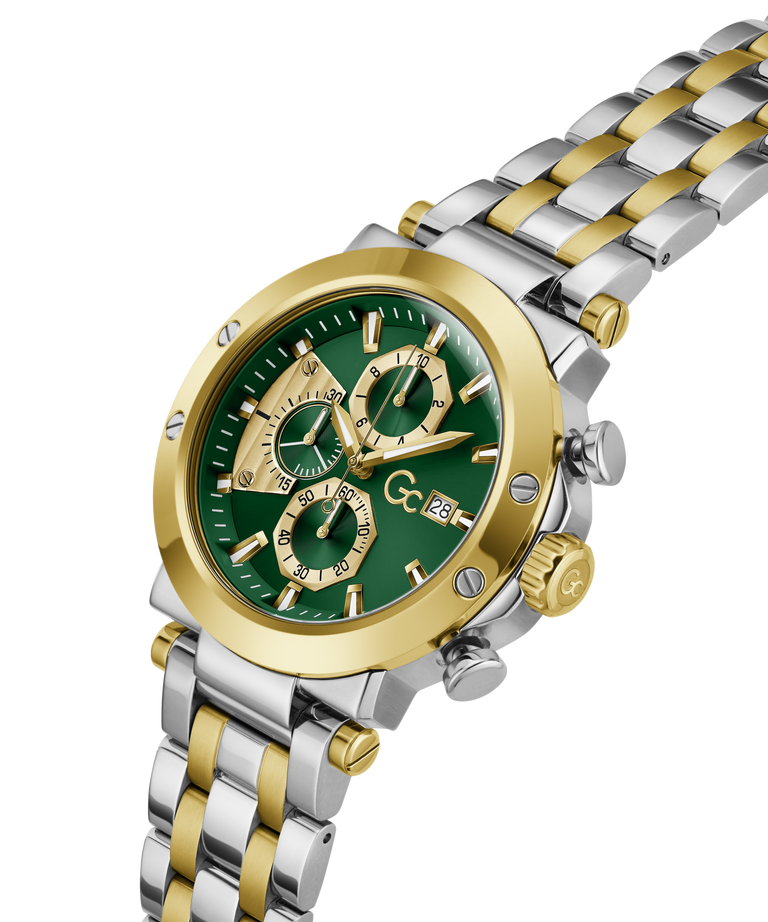 GC Z75003G9 TechnoForce Men's Swiss Made Green Chronograph Watch