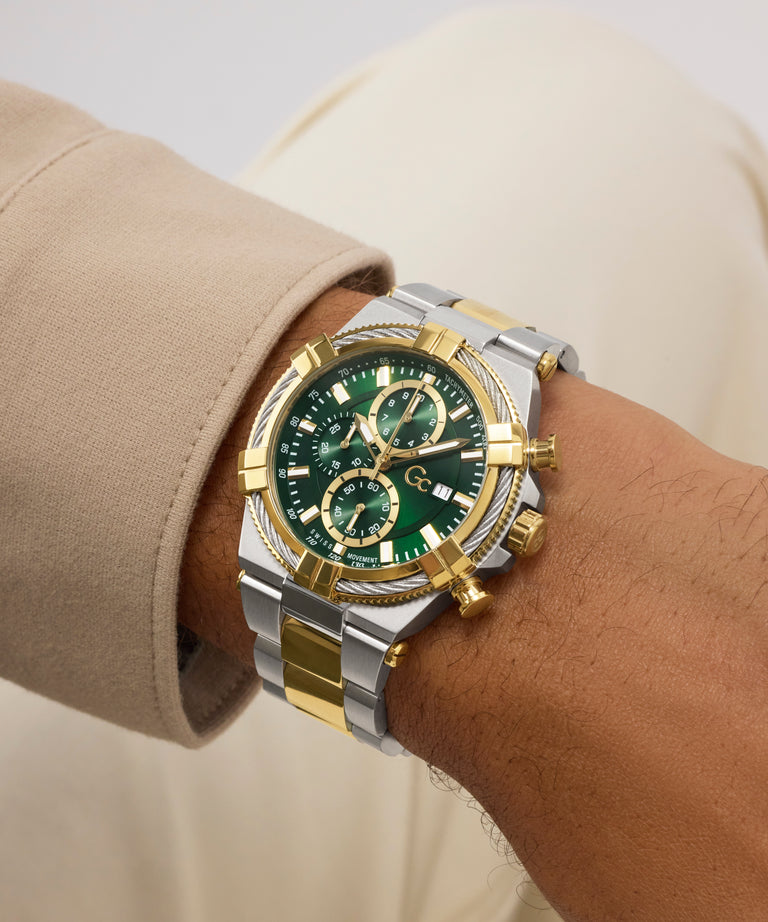 GC Z76002G9 IronForce Chrono Men's Swiss Made Green Chronograph Watch